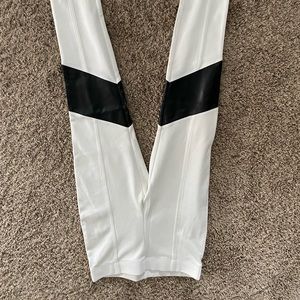 Victoria Secret White and Leather Leggings Size XS. Never worn!